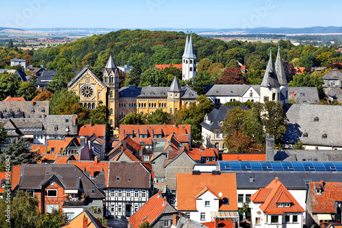 Blick auf Goslar mit Ratsgymnasium, Deutschland