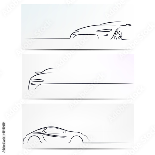 Silhouette of car. Vector illustration