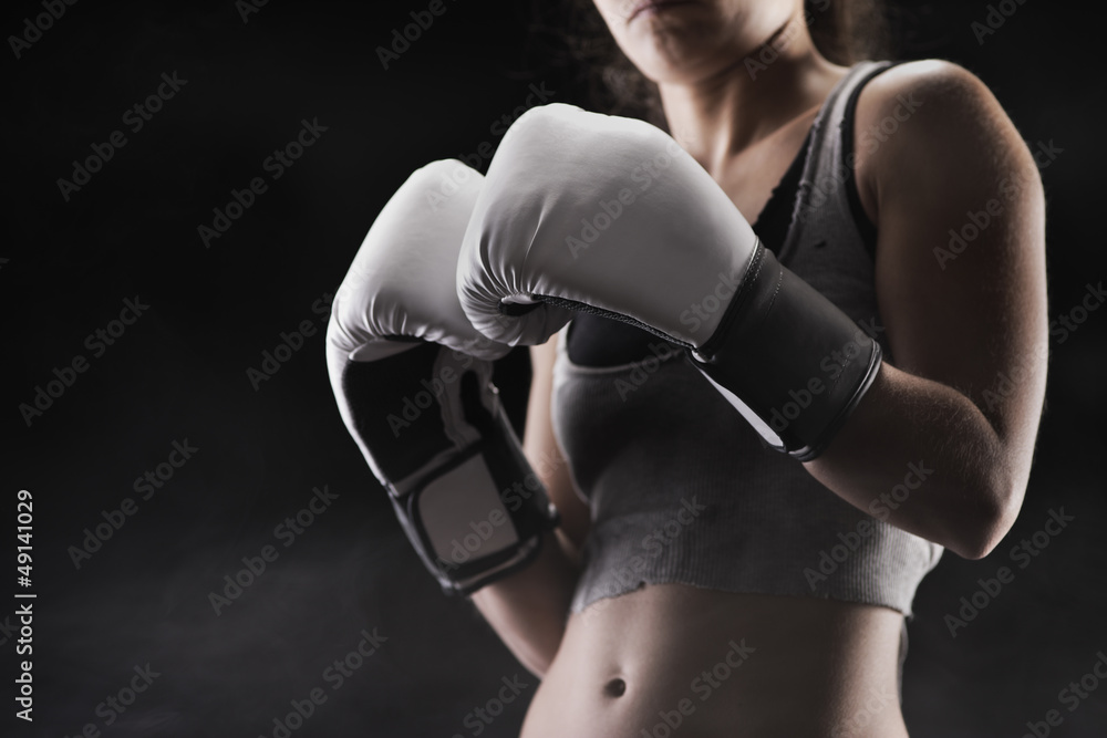 Woman boxing