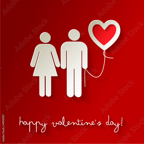 Valentines Pärchen Valentinstag Rot