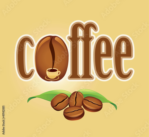 coffee cup and beans background