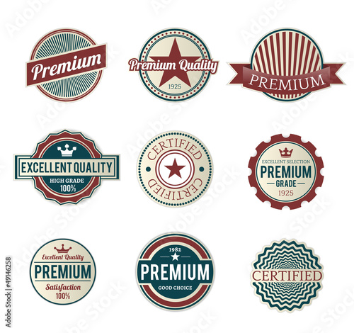 Set of Vintage Premium labels