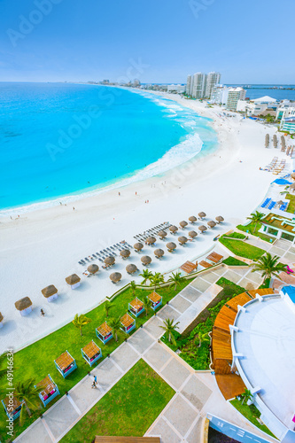 Caribbean Sea, Mexico, Cancun - beaches and hotels perspective