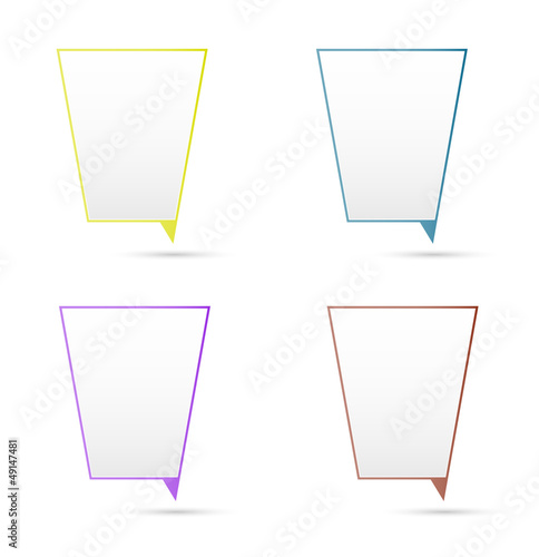 perspective shaped tags