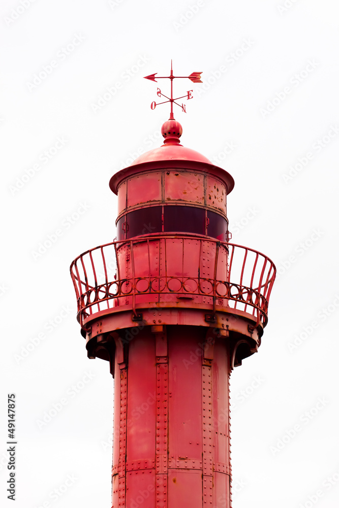 old lighthouse red metal