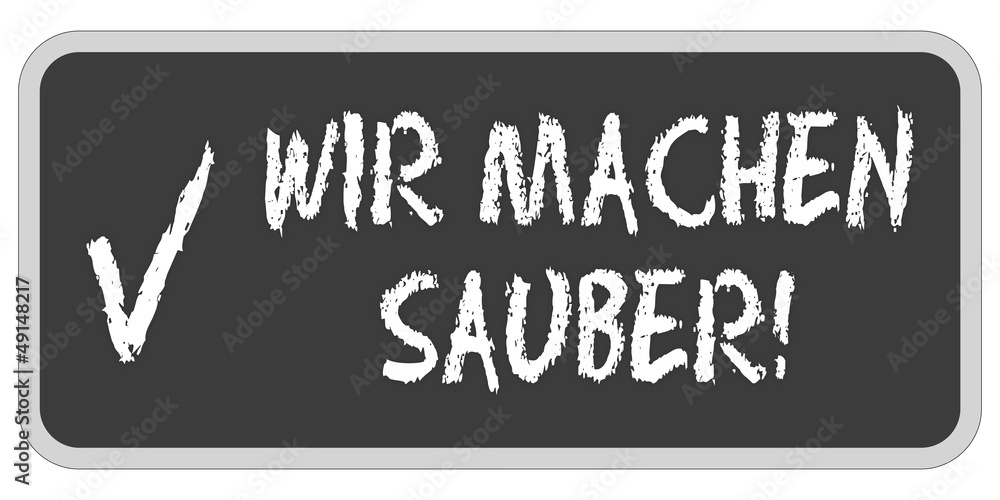 CBSticker TF eckig oc WIR MACHEN SAUBER StockIllustration Adobe Stock