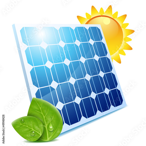 leaves & solar panel