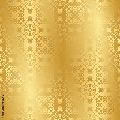 Seamless vintage background in gold