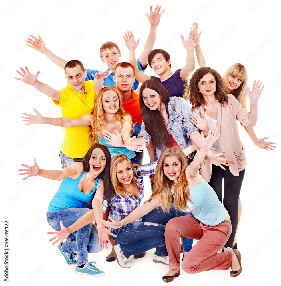 Obraz premium Group sport fan cheer for.