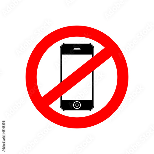 No phone vector sign