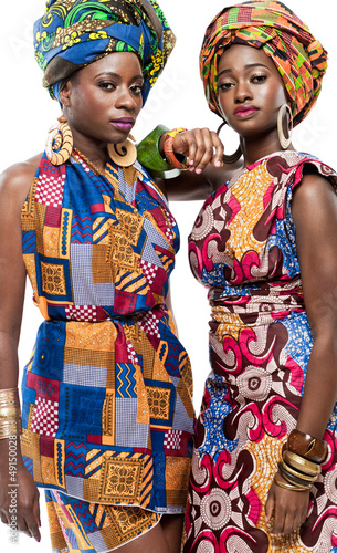 Beautiful African fashion models.