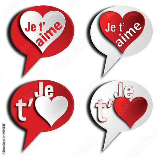 bulles speech  je t'aime