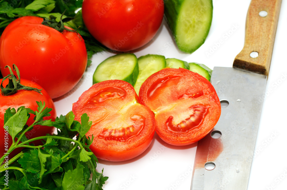 Tomatoes, cucumber and parsley Tomatoes, cucumber and parsley