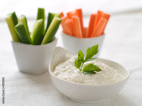 vegetables with dip
