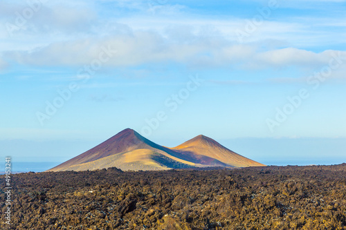 volcano in timanfaya national park in Lanzarote, Spain