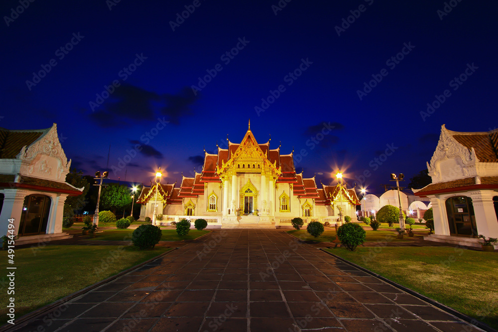 Temple(Wat Benchamabophit), Bangkok, Thailand Temple(Wat Benchamabophit), Bangkok, Thailand