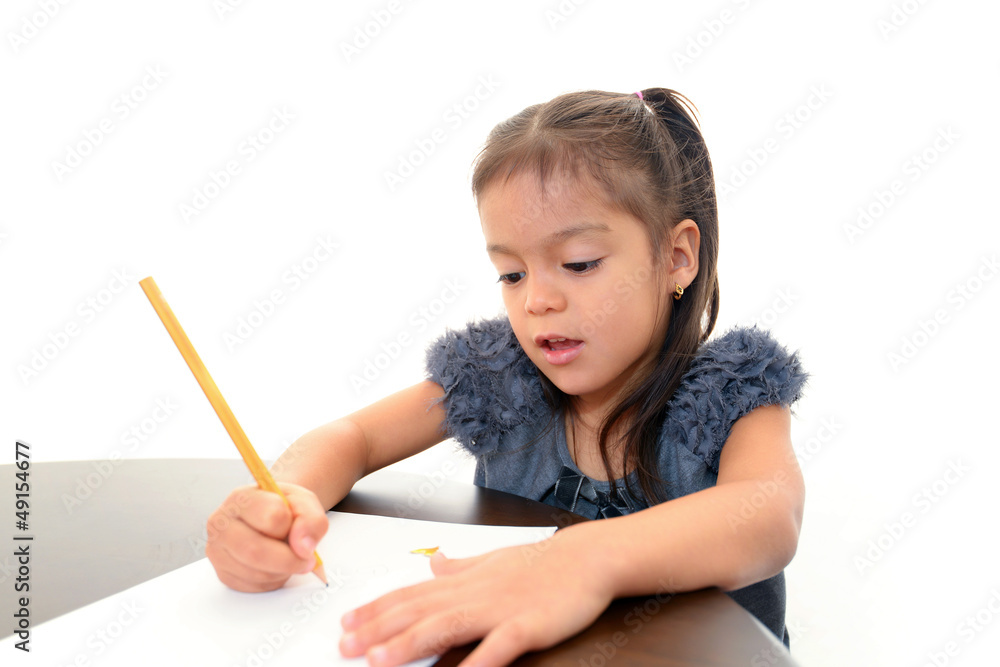 勉強に励む女の子 勉強に励む女の子