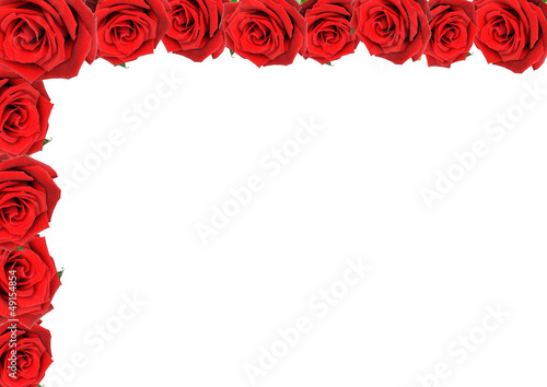 Fototapeta Naklejka Na Ścianę i Meble -  two sided frame of roses