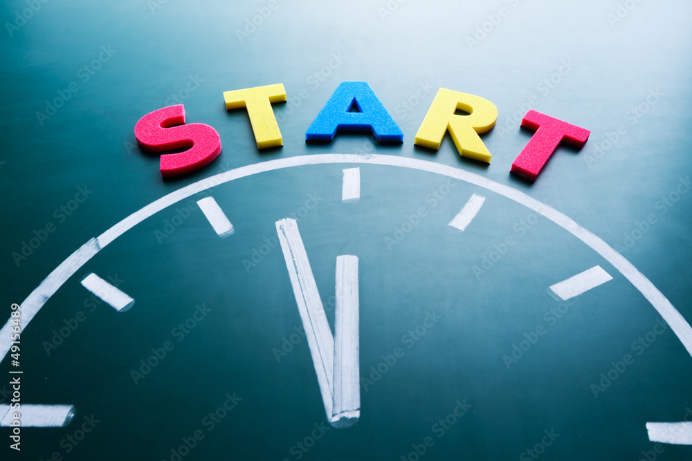 Time to start concept Time to start concept