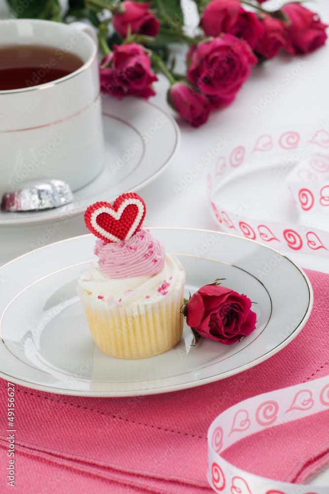 Heart Cupcake for Valentine Day Heart Cupcake for Valentine Day