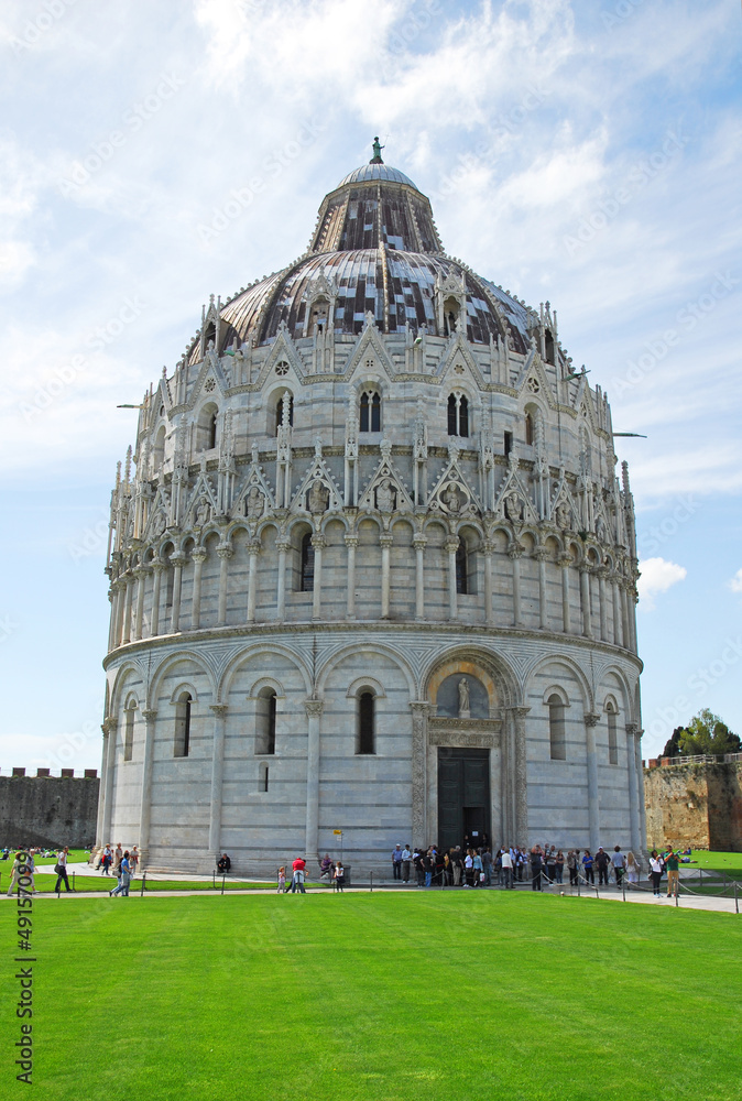 Pisa, the Baptistery in Miracles square.