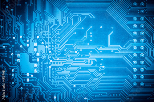 blue circuit board