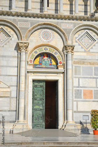 Italy, Pisa: baptistery door. © claudiozacc