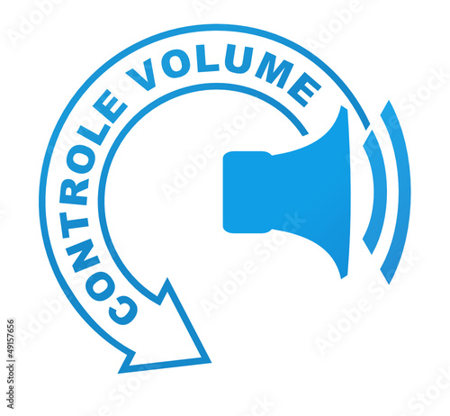 controle volume sur symbole bleu