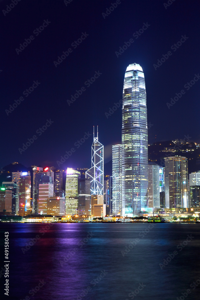 Obraz premium Hong Kong city at night