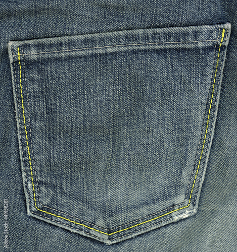 A denium blue jean pocket