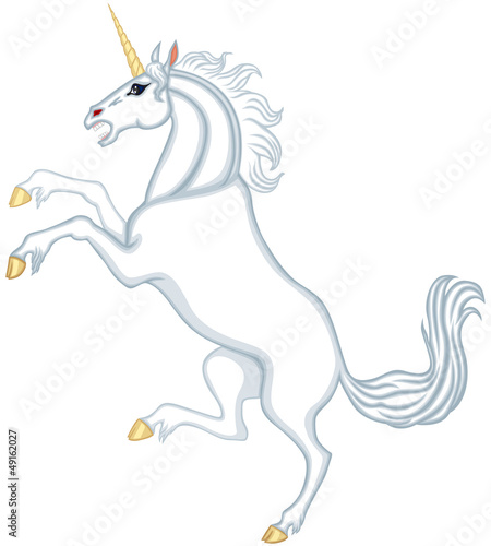 Cartoon heraldic unicorn