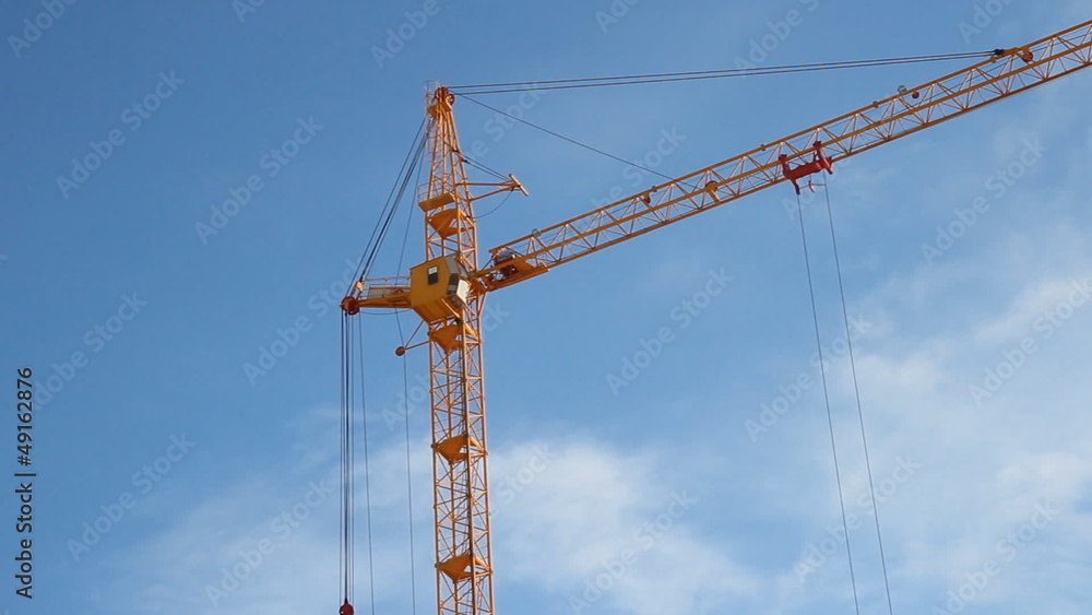 Lifting construction crane. construction site Lifting construction crane. construction site