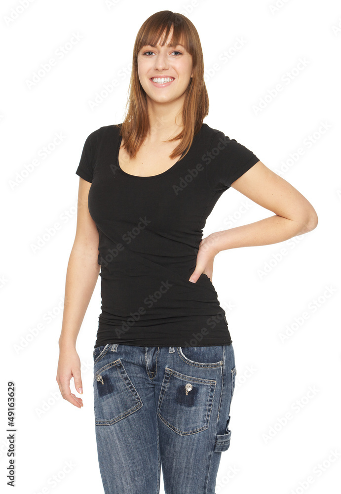 Fototapeta premium Portrait of a Smiling Young Woman