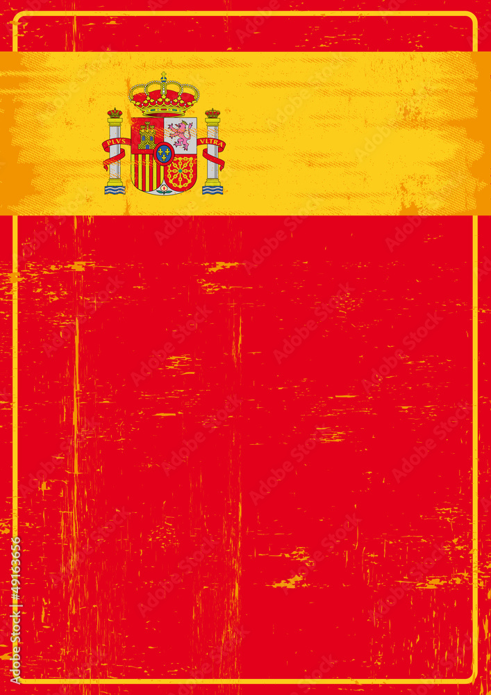 Fototapeta premium Hiszpański plakat grunge