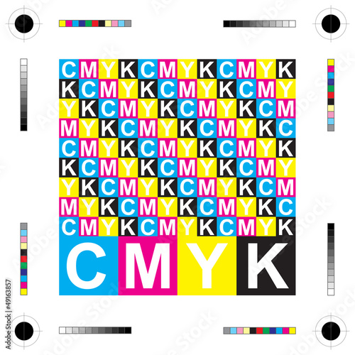CMYK letters design art image