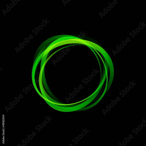 Green Rings on black Background # Vector