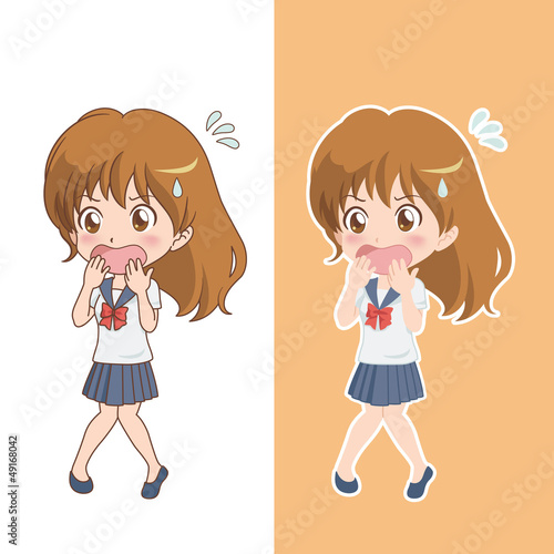 女の子/驚く