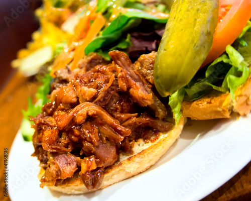 Pub Style Pulled Pork Sandwich