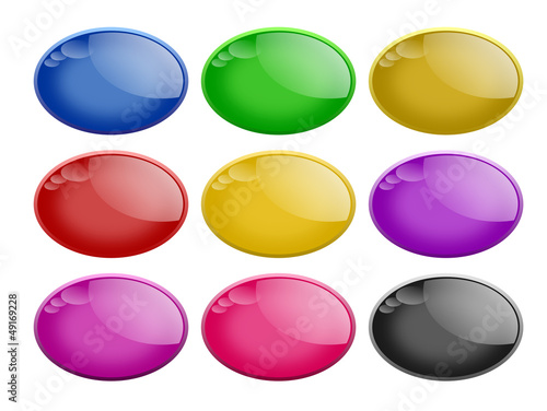 Shiny Oval Web Buttons