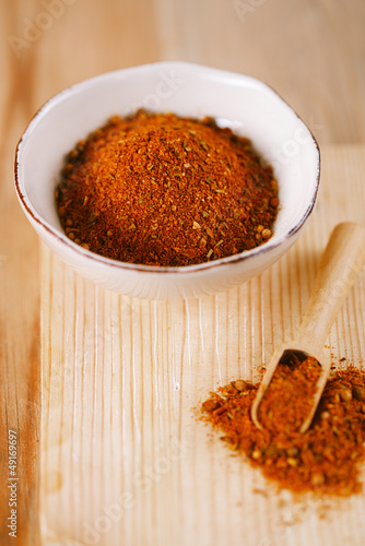 Принти на полотні spices Chicken BBQ Rub mix of Herbs, shallow dof