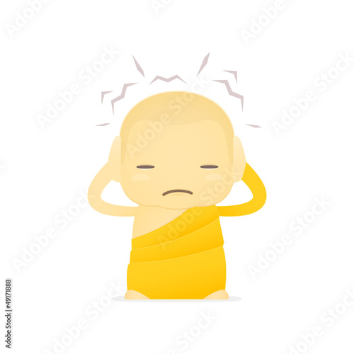 cartoon monk