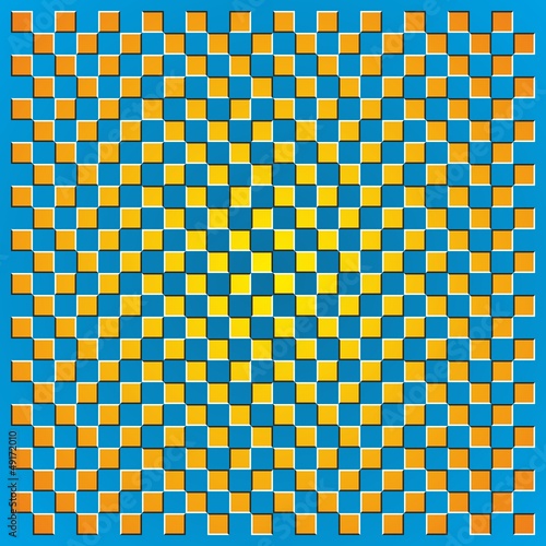 Optical illusion square borders