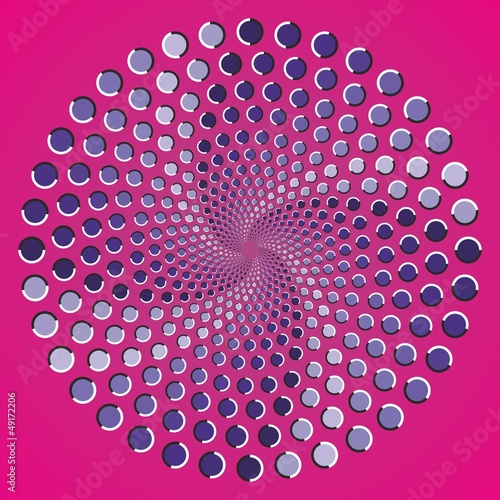 Optical illusion ellipse color points