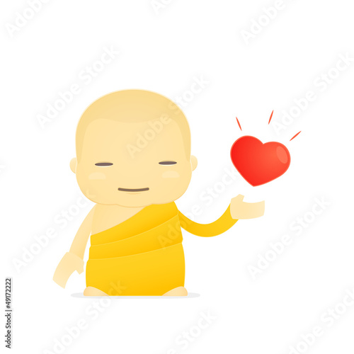 cartoon monk