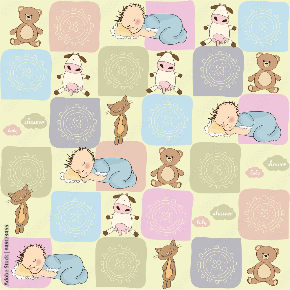 childish seamless pattern with toys childish seamless pattern with toys