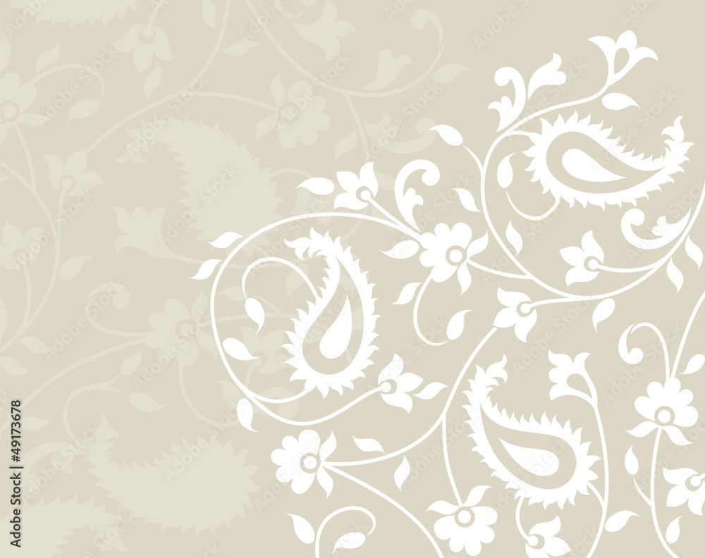 wedding template design, paisley floral pattern , India wedding template design, paisley floral pattern , India