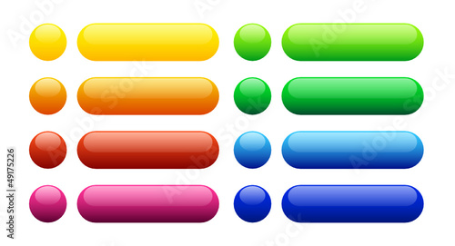 Button Set Bunt Rund