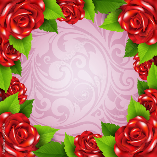 Background with roses