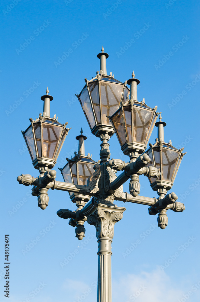 Lantern of street illumination on a background of the sky