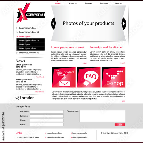 Vector modern webdesign - web page template